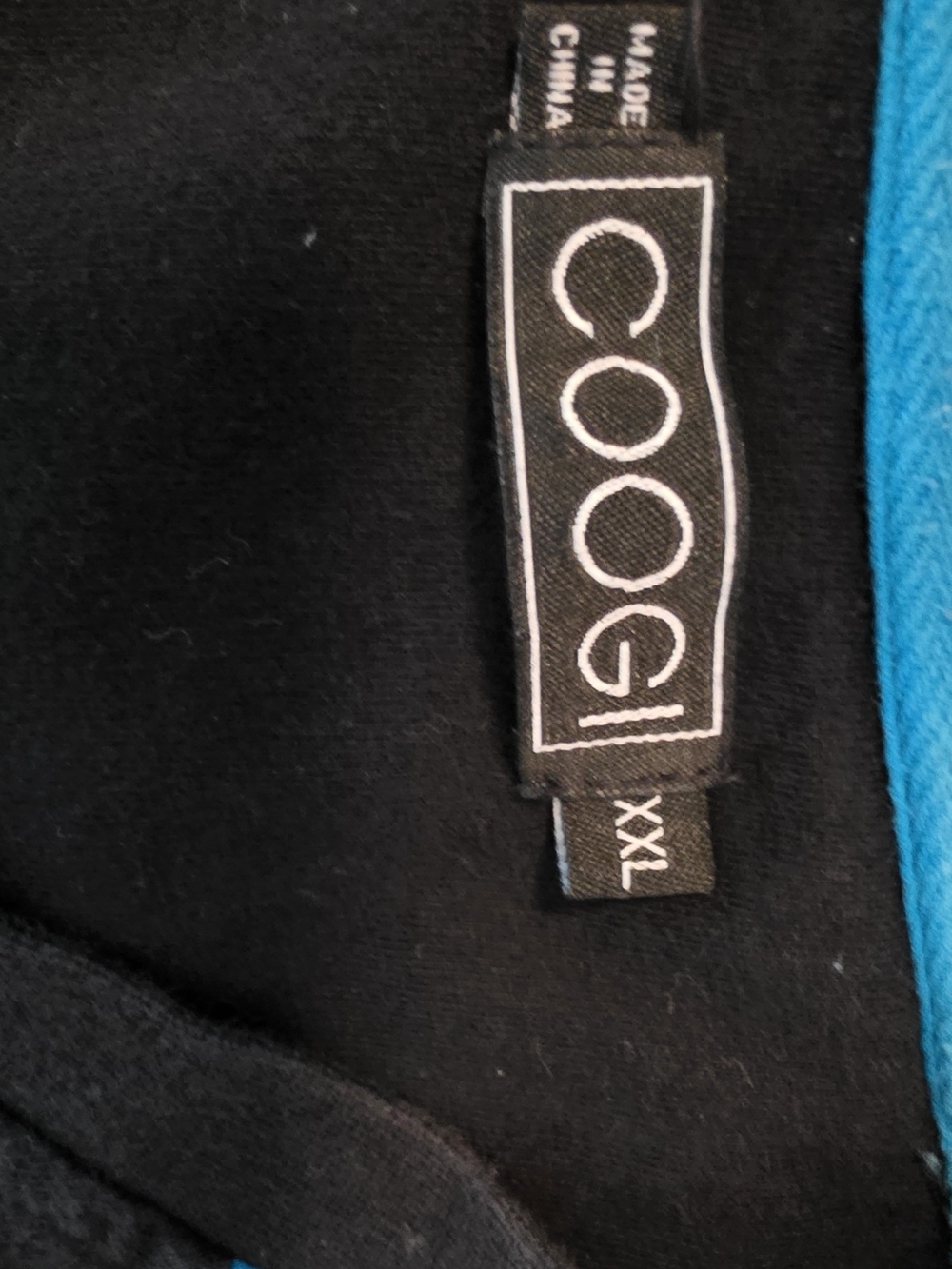 COOGI Black Shirt with Bright Blue Trim - XXL